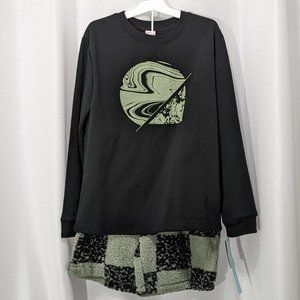 Art Class Pajamas Girls Sleepwear Pjs Set Size L  Black Green